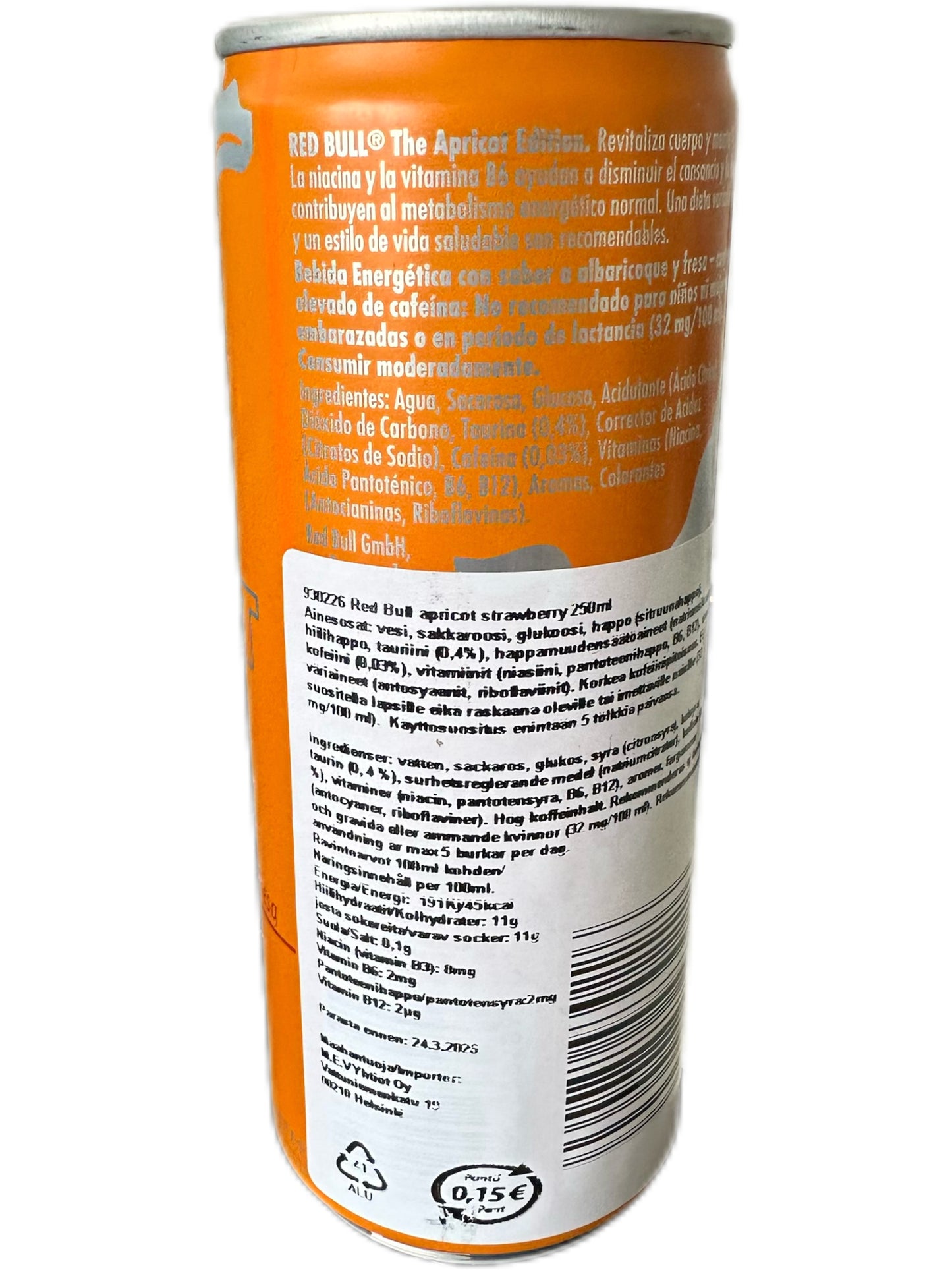 RedBull Apricot Strawberry 250ml (sis. pant 0,15€)
