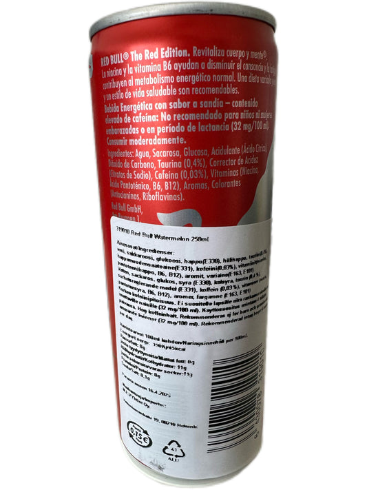 Red Bull Red Edition Watermelon 250ml (sis. pant 0,15€)