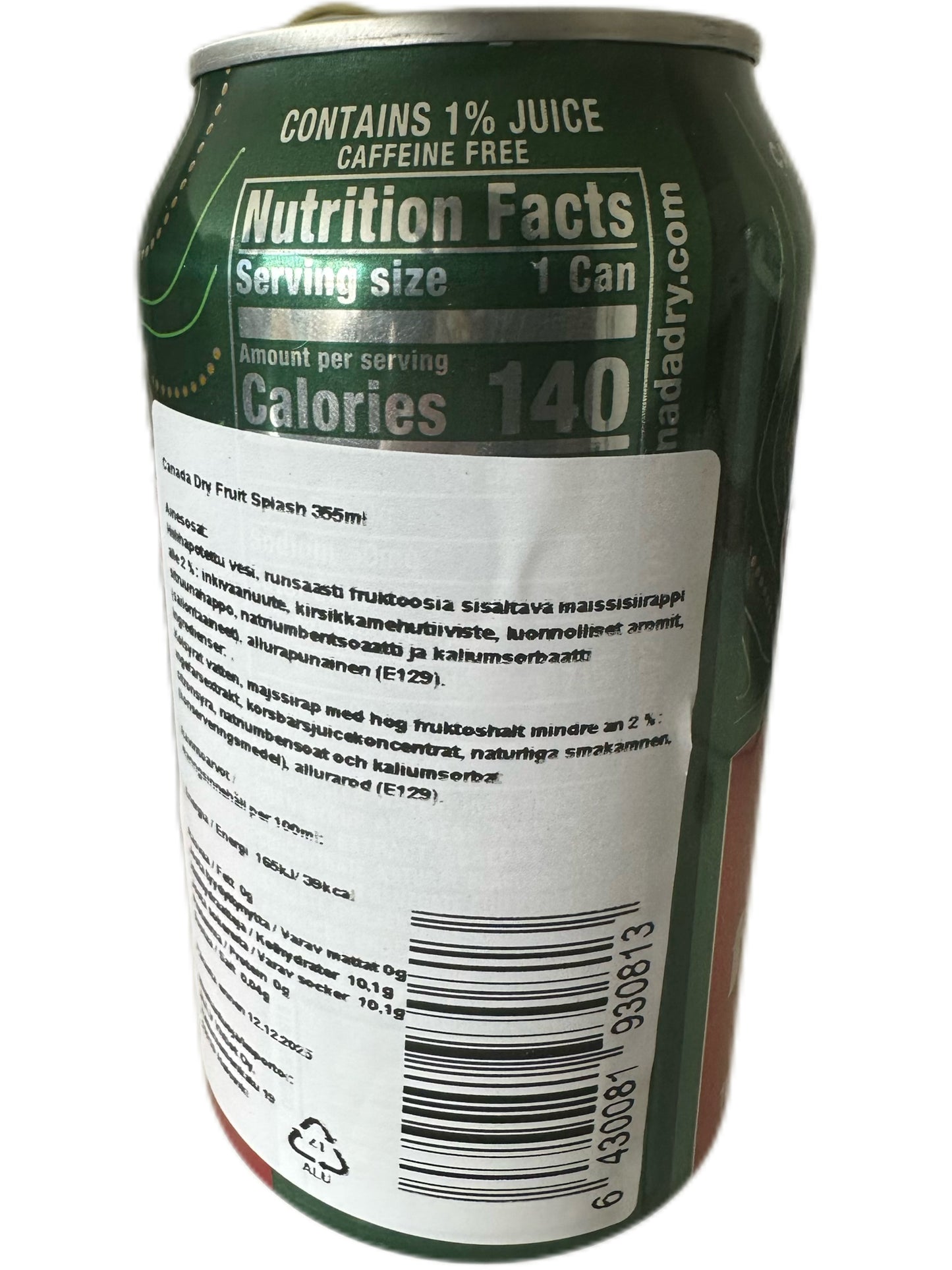 Canada Dry Fruit Splash 355ml